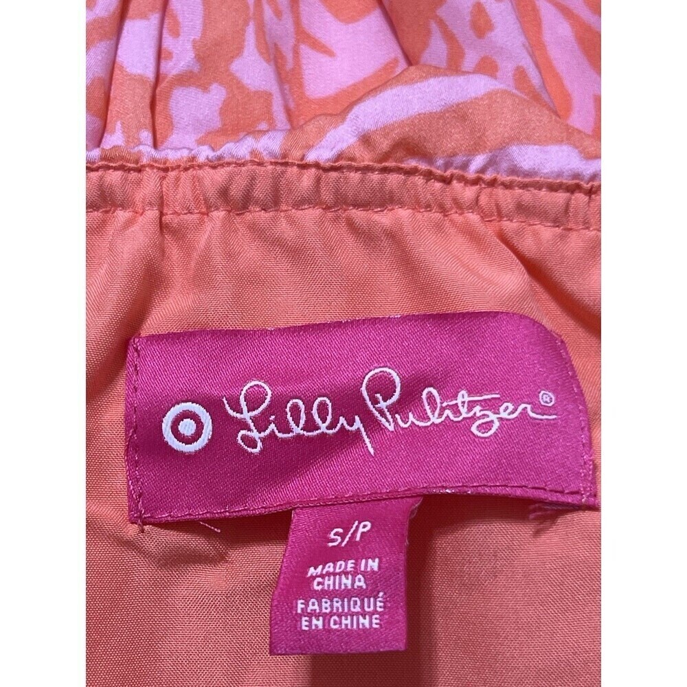 Lilly Pulitzer For Target Jungle Orange Pink Giraffe Giraffeeey Dress Sz Small - Picture 7 of 10